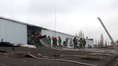 Пожар на хлебозаводе в Киеве