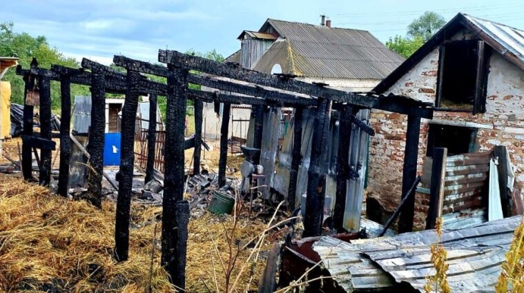 Приревнував дружину: чоловік спалив понад тонну сіна на Київщині
