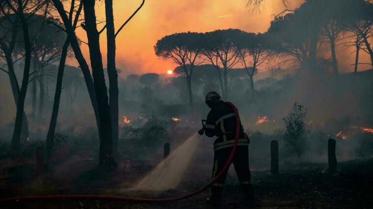 Около 1200 спасателей борются с лесными пожарами во Франции - фото