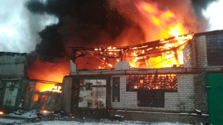 Около 30 спасателей пытаются потушить масштабный пожар в Киевской области