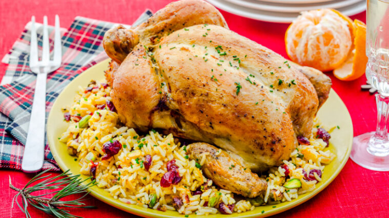 Простые рецепты вкусности: курица, фаршированная рисом и грибами