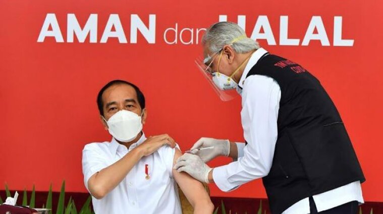 Президент Індонезії зробив щеплення китайською вакциною Sinovac