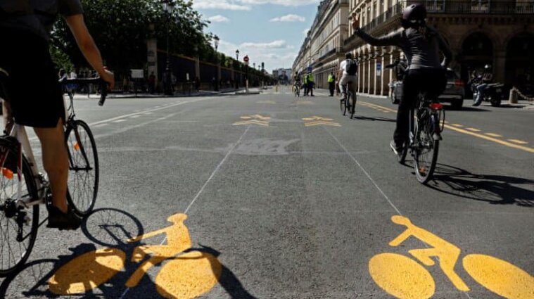 Во Франции 60% населения передвигаются на велосипеде из-за коронавируса