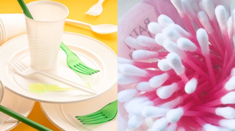 В Украине планируют запретить пластиковые ватные палочки и одноразовую посуду