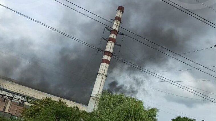 На Прикарпатье начался пожар на Бурштынской ТЭС