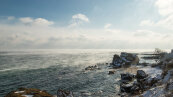 Море в Одессе зимой