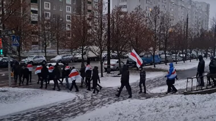 У Мінську відбулися перші недільні протести цього року - відео