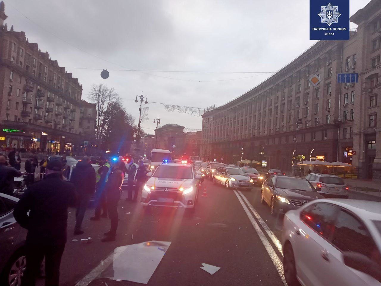 Смертельное масштабное ДТП в Киеве на Крещатике