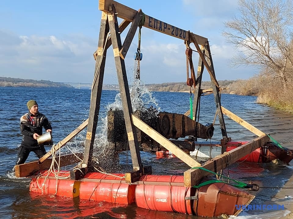 Лафет казацких времен, археология, находка, хортица, запорожье, казаки