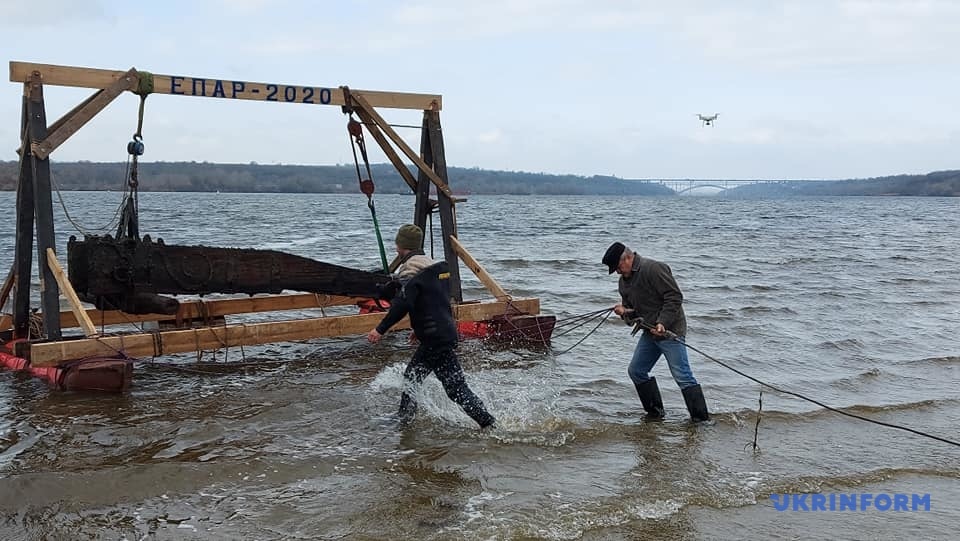 Лафет казацких времен, археология, находка, хортица, запорожье, казаки