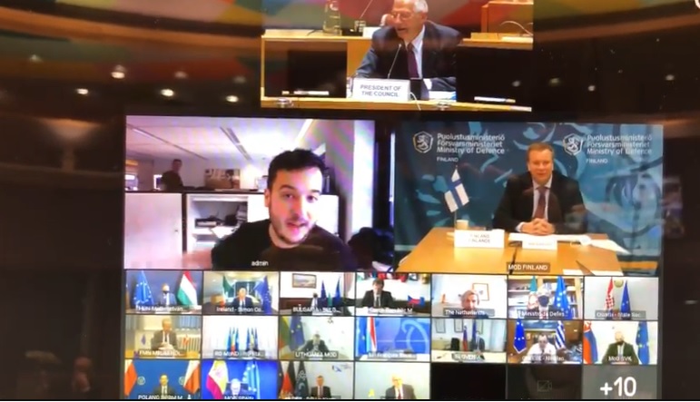 Журналіст під'єднався до секретної відеоконференції ЄС - відео