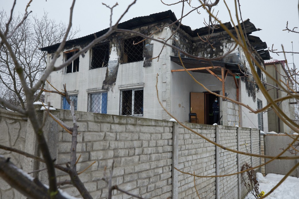  Дом в Харькове, в котором произошел пожар