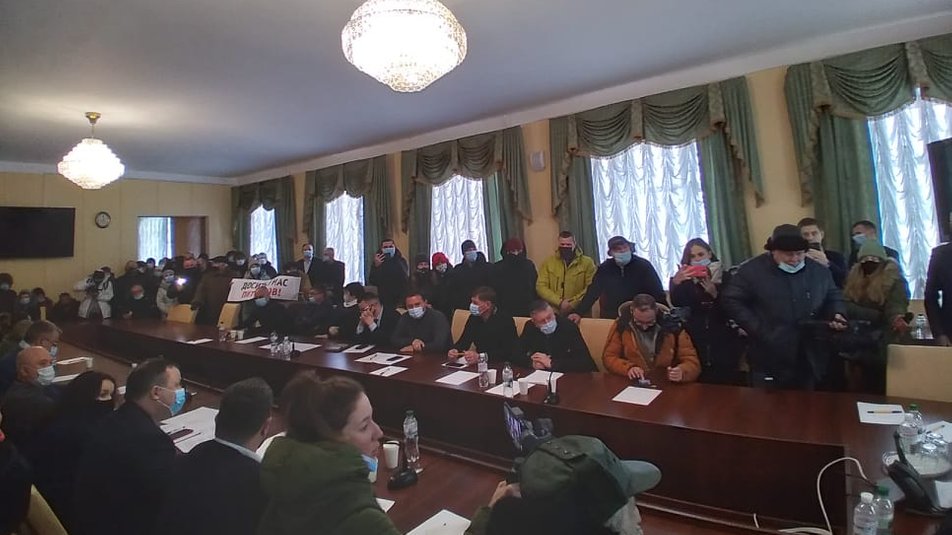 У Житомирі протестувальники захопили облраду та вимагали зниження тарифів