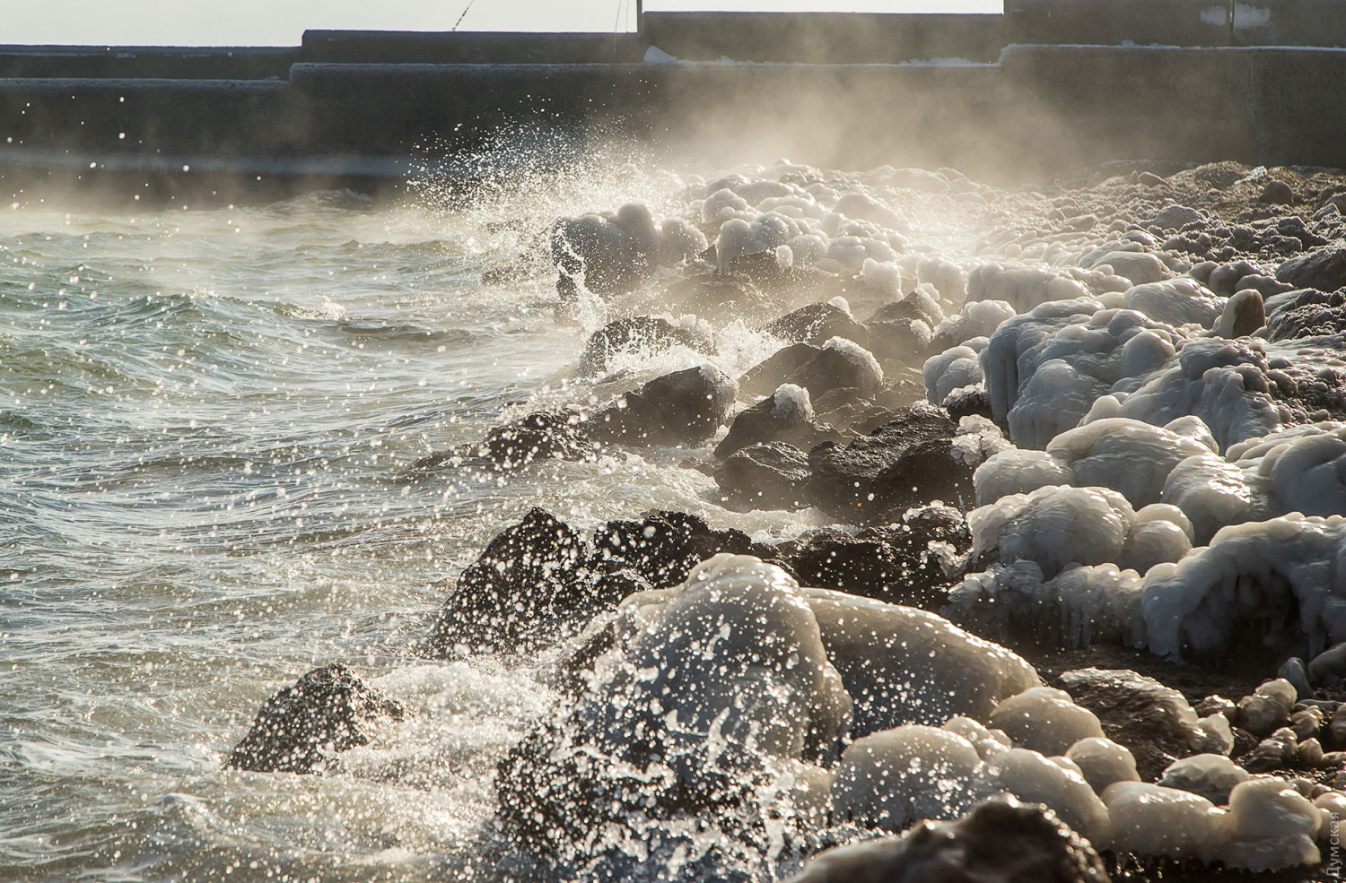 Море в Одесі зимою