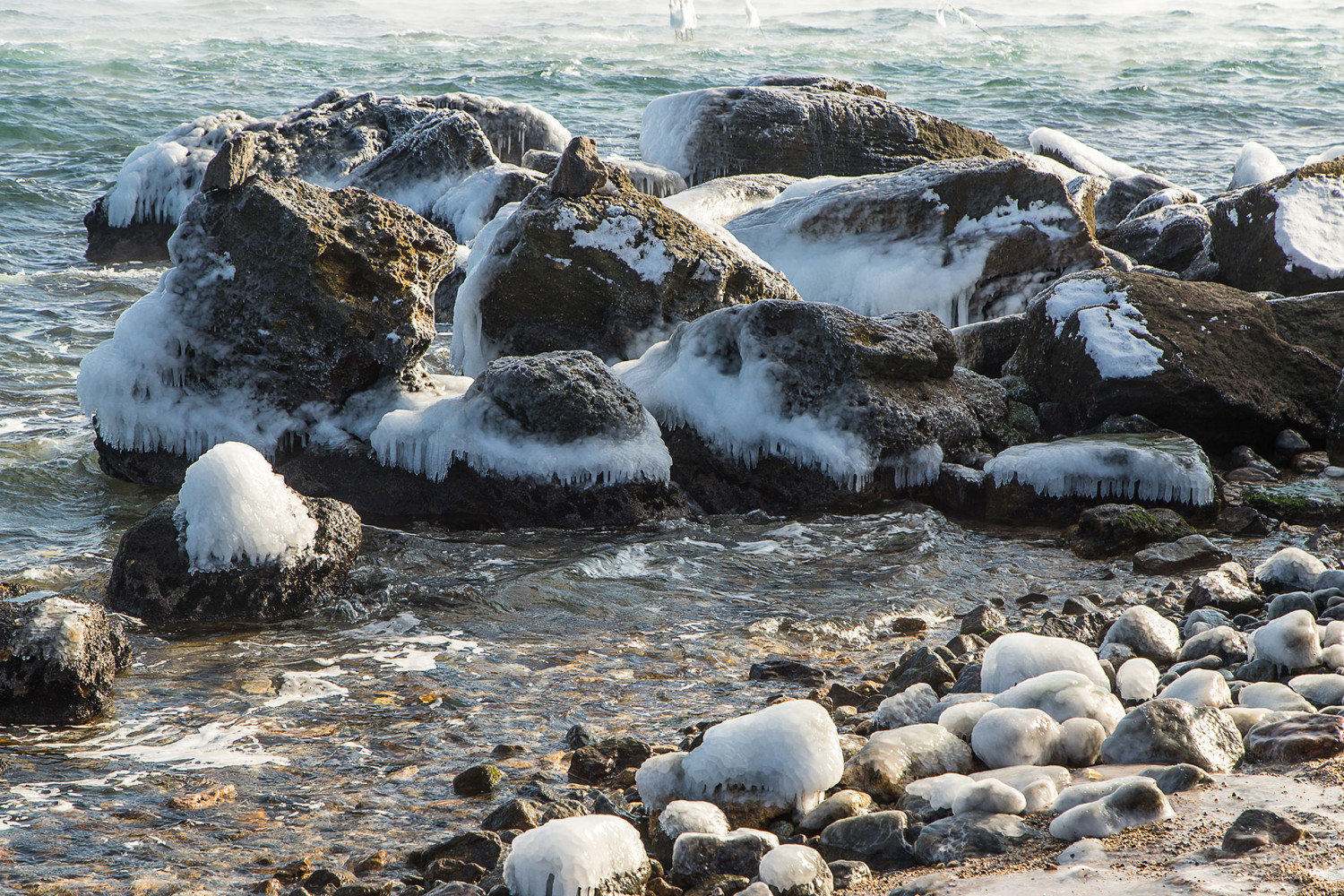 Море в Одесі зимою