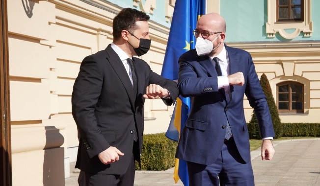 Зеленский встретился с президентом ЕР в Мариинском дворце