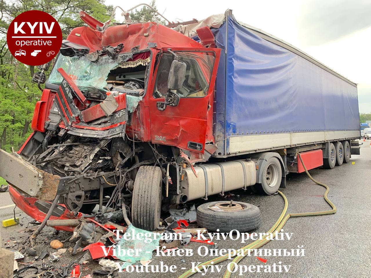 У Києві фура протаранила ще чотири вантажівки - фото