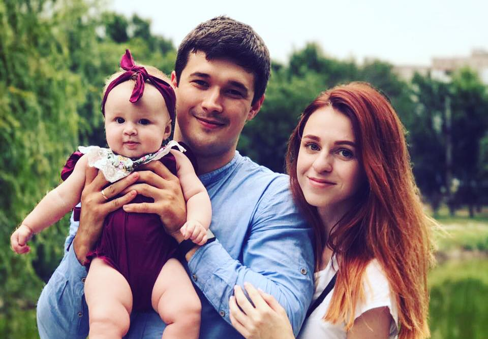 Михайло Федоров із дружиною Анастасією та донькою Марією