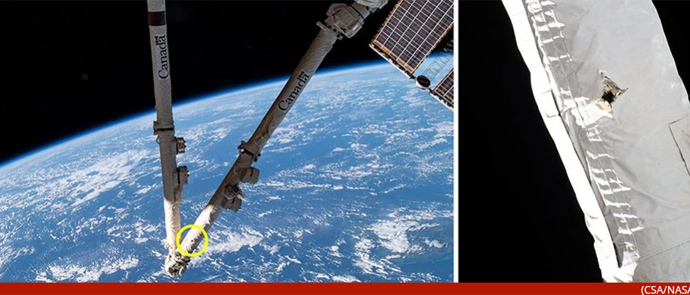 Международная космическая станция пострадала из-за мусора