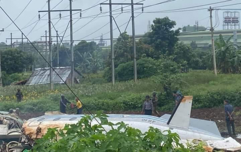 В Мьянме упал военный самолет: погибли 12 человек