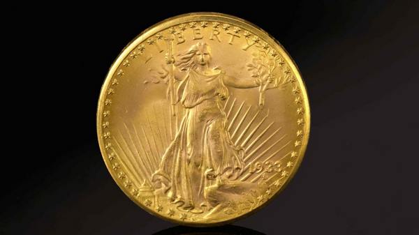 Рідкісна американська золота монета "Подвійний орел" 
