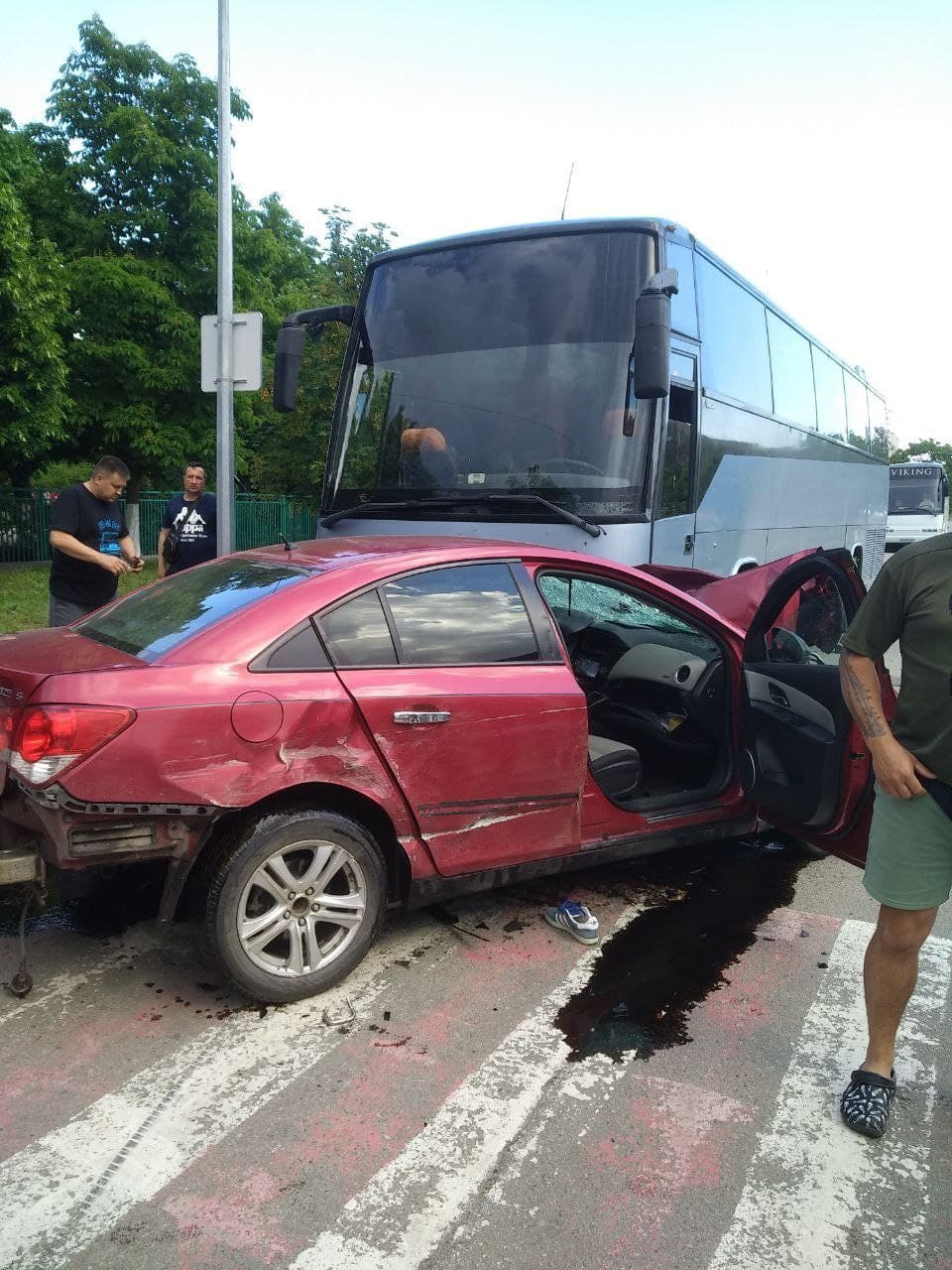 Автобус з дітьми-спортсменами потрапив у ДТП в Запорізькій області - відео