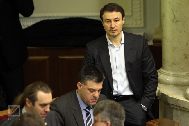  Игорь Кривецький и Олег Тягнибок в парламенте