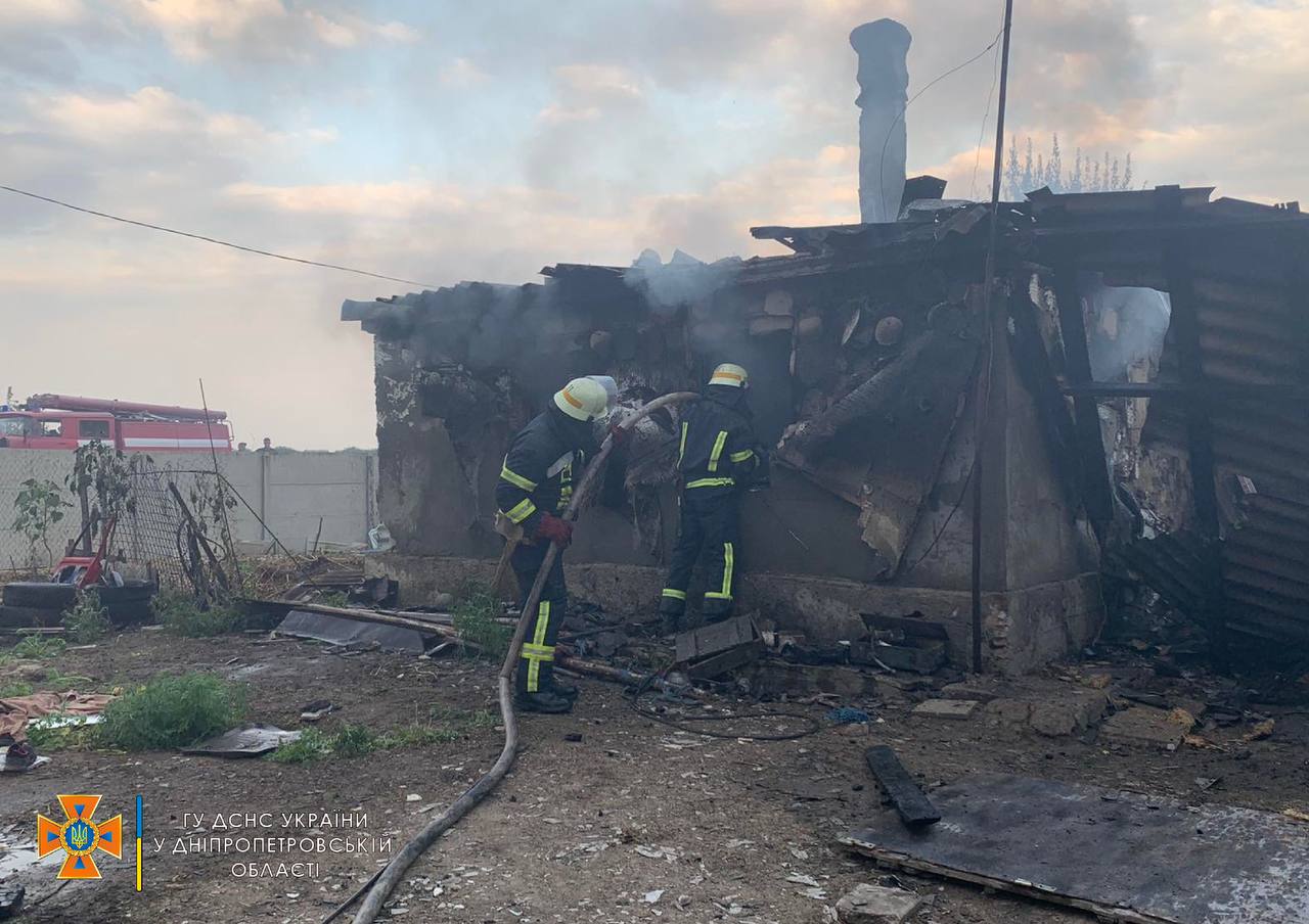 Пожежа у місті Новомосковськ