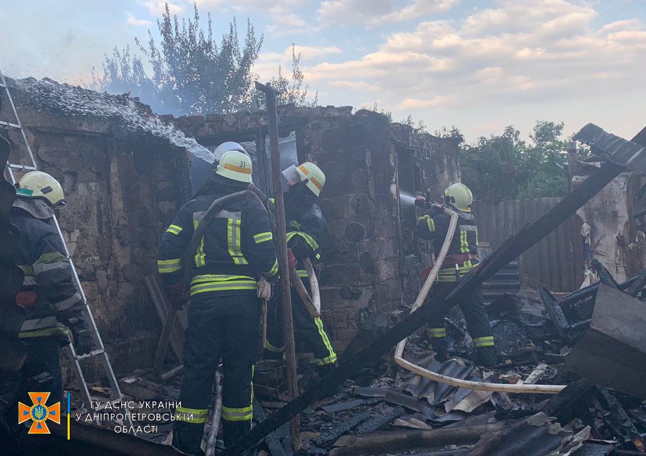 Пожежа у місті Новомосковськ