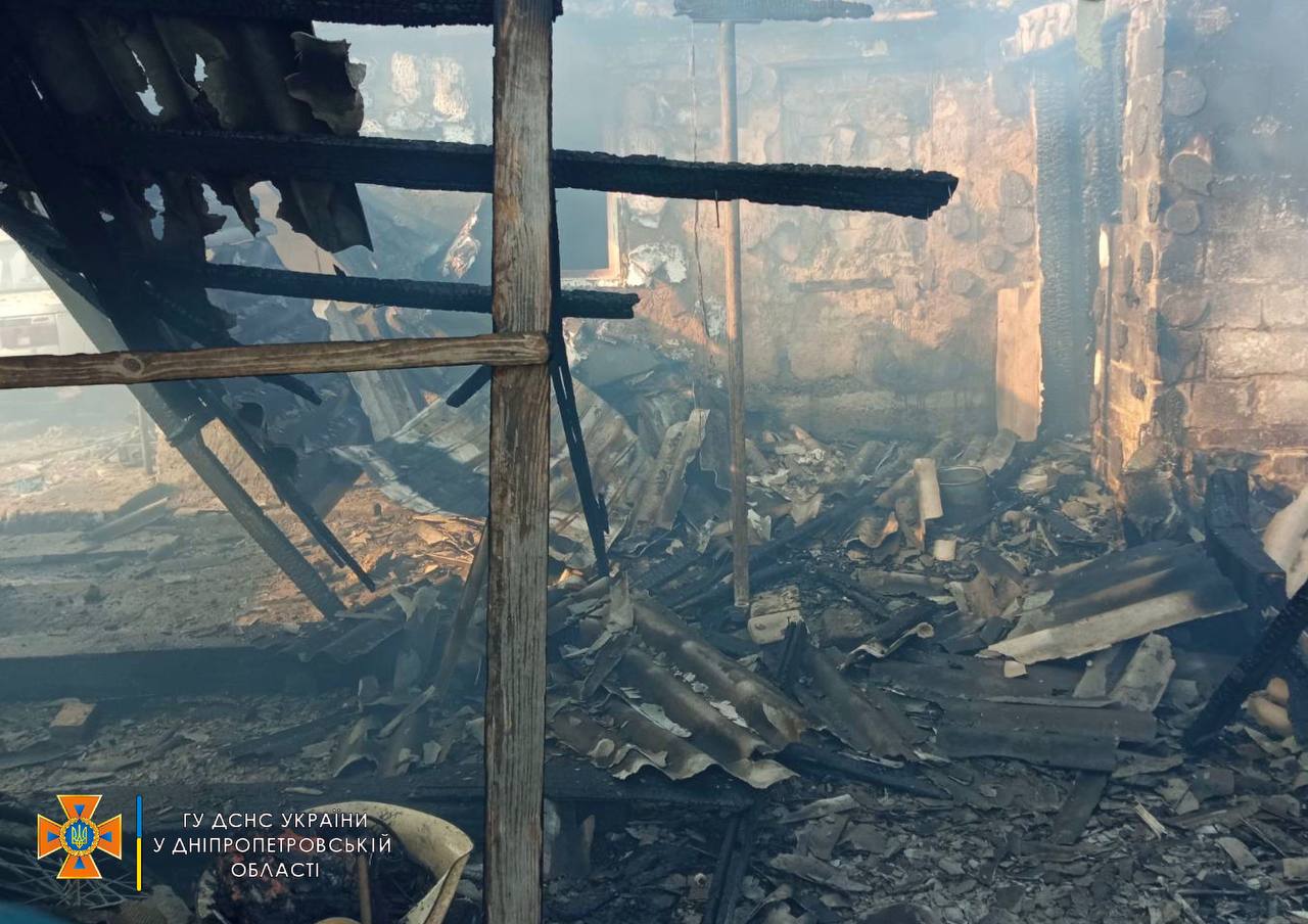 Пожежа у місті Новомосковськ