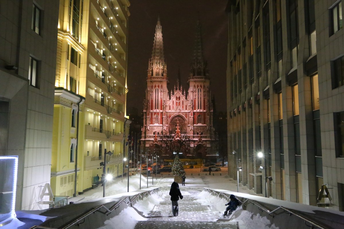 У Києві горить Костел святого Миколая - відео