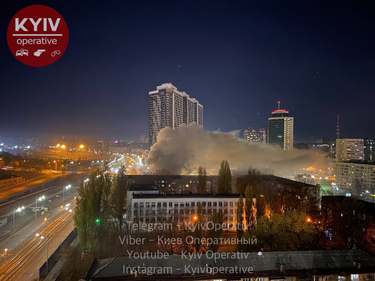 Пожар в ресторане в Киеве