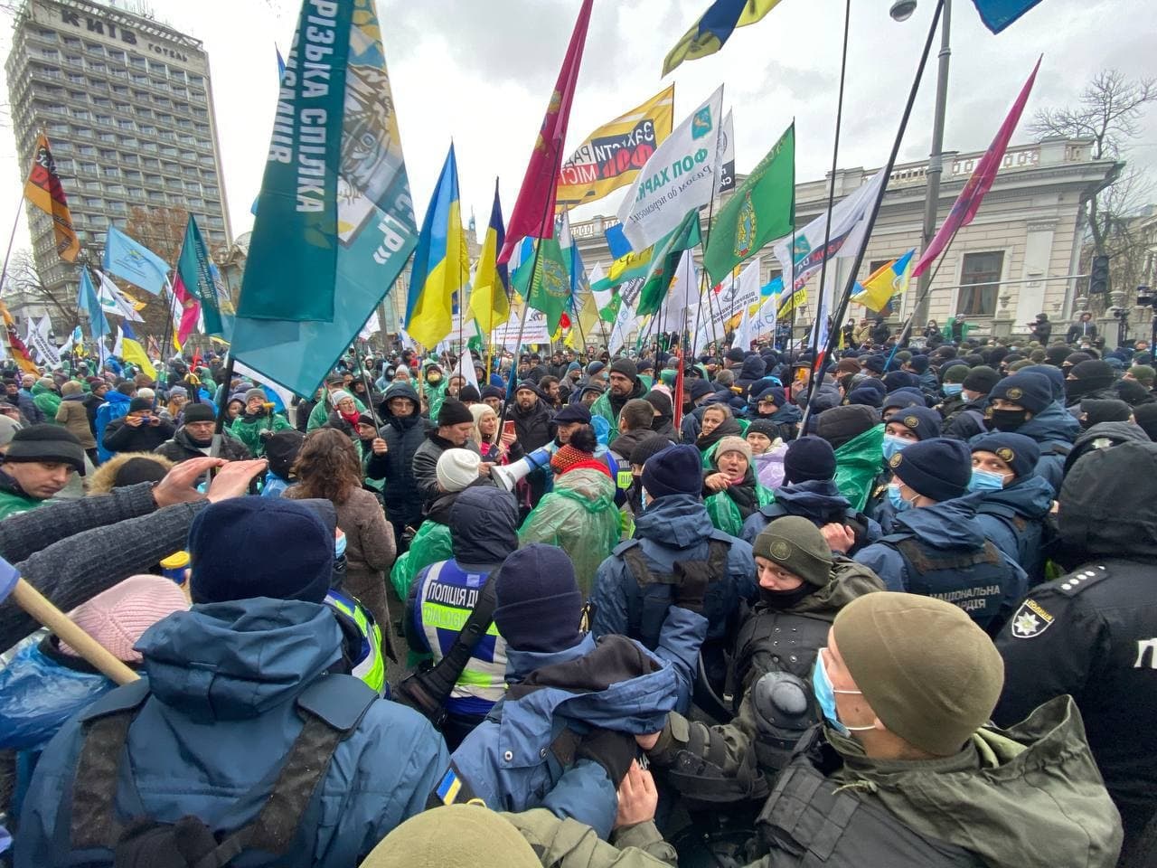 Протест ФОПов под Верховной Радой Фото: APnews