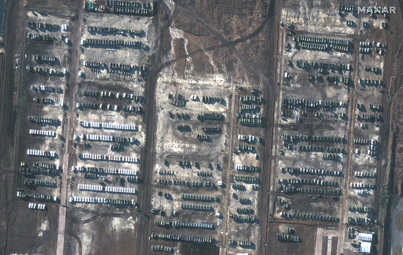 Российские войска в районе Валуек в декабре 2021 года