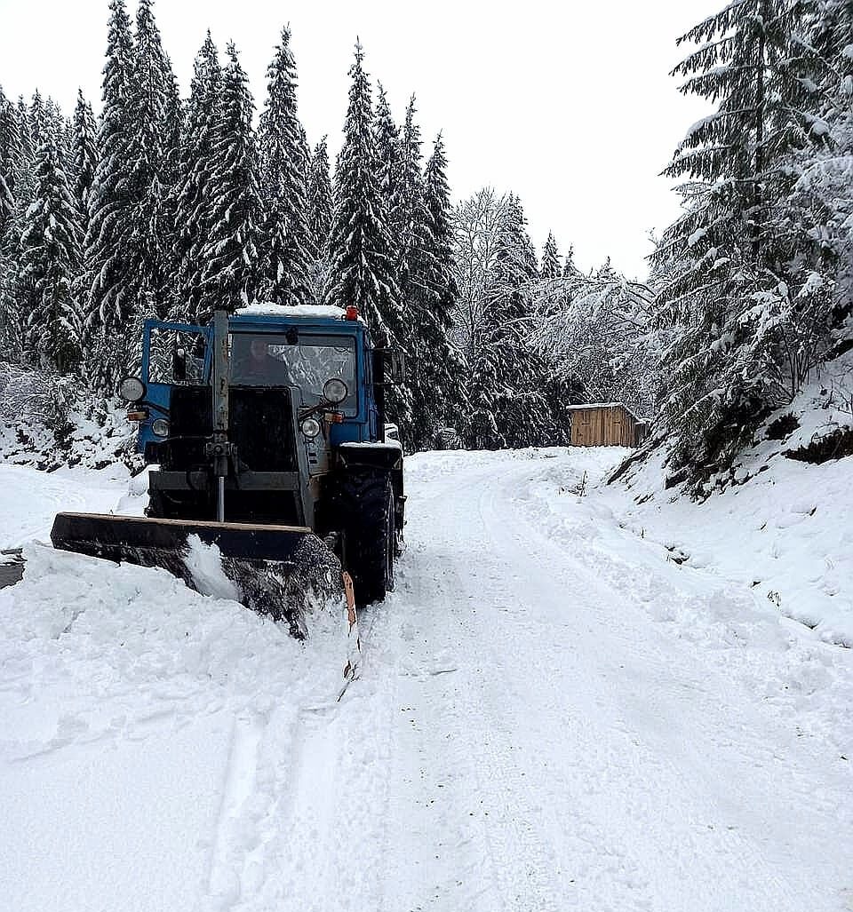 Заблокировано движение на дороге: в Ивано-Франковской области произошел снежный оползень