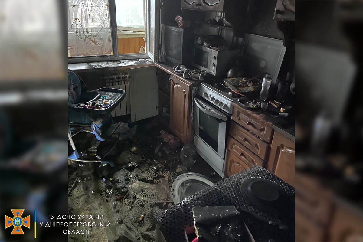 Жінка з двома дітьми постраждала під час пожежі у Дніпропетровській області - фото