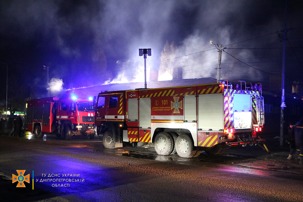 Пожежа в ресторанному комплексі в Дніпропетровській області. Фото: dp.dsns.gov.ua