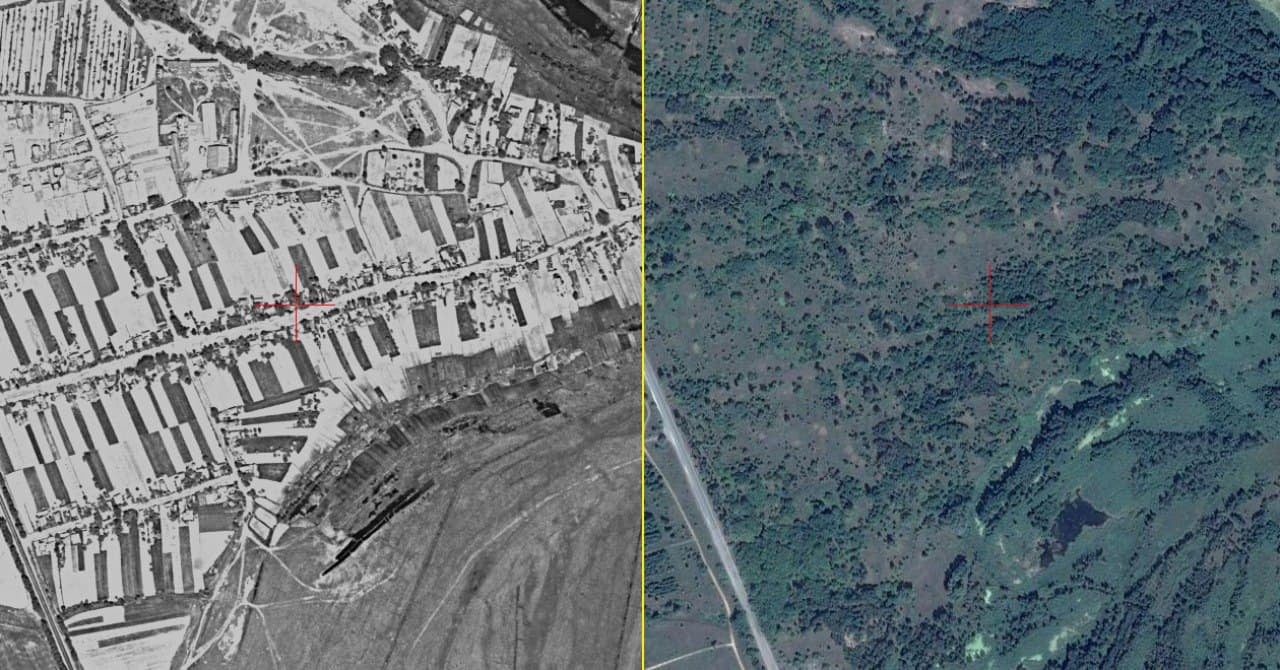 Ліворуч - Прип'ять та Чорнобиль у 1982 році. Праворуч - зона відчуження у наші дні / Фото: facebook.com/artemiy.kostyuk 