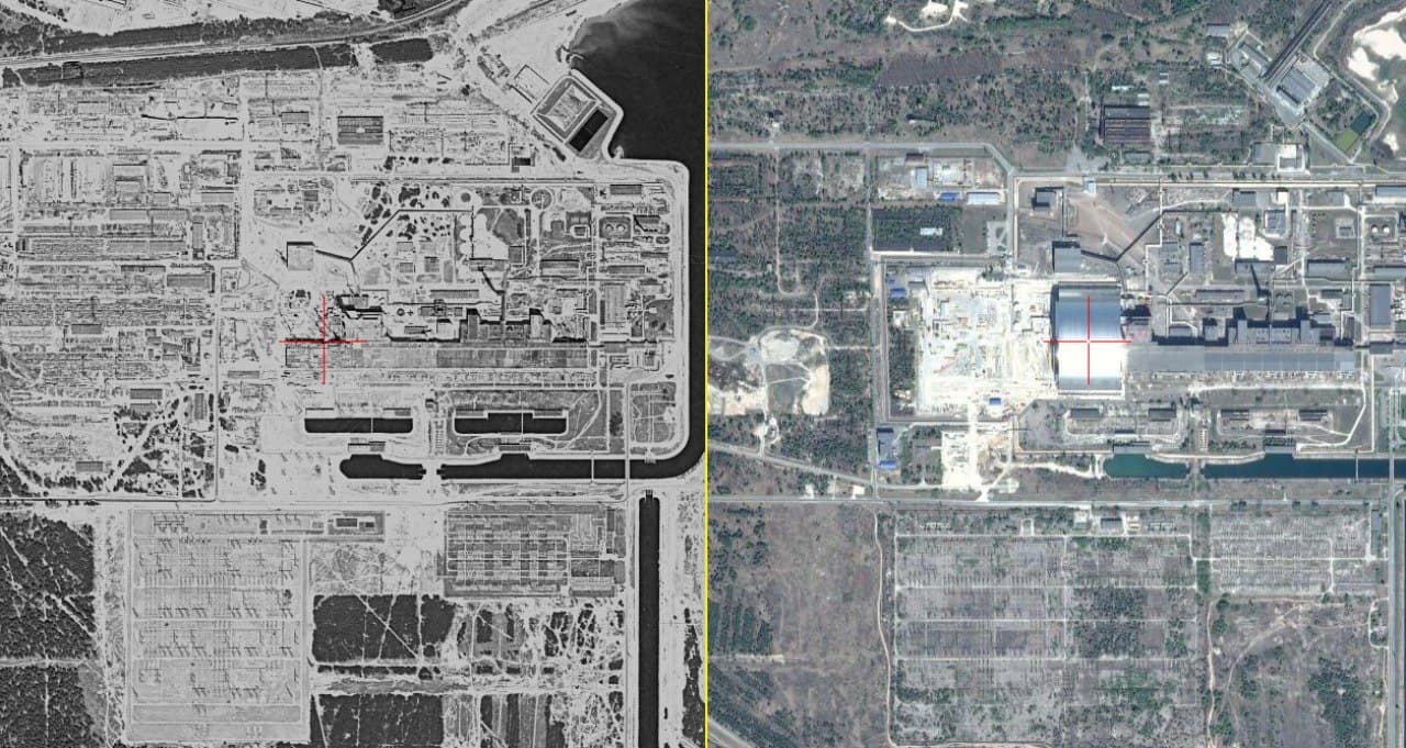 В сети показали, как выглядит Чернобыльская зона со спутника раньше и сегодня 