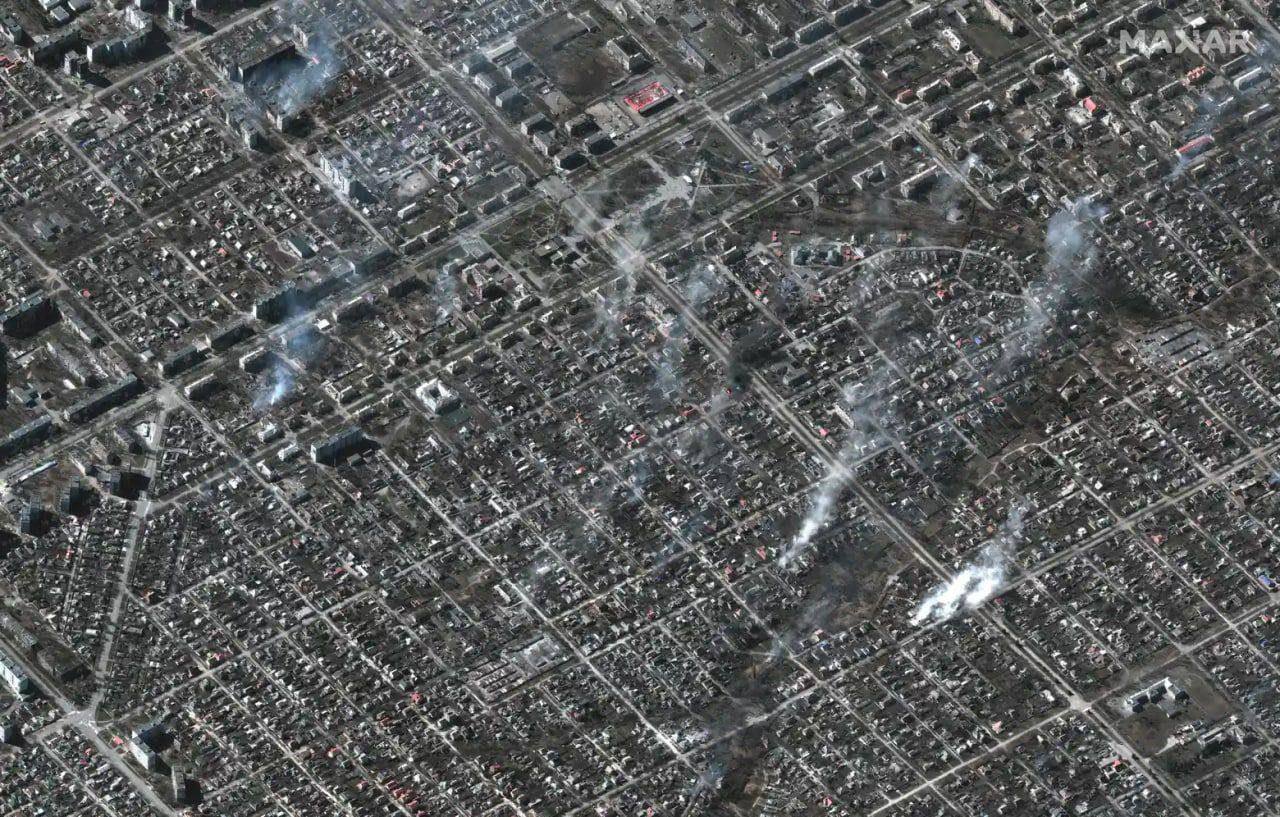 Мариуполь после обстрелов из космоса / Фото: t.me/Pravda_Gerashchenko