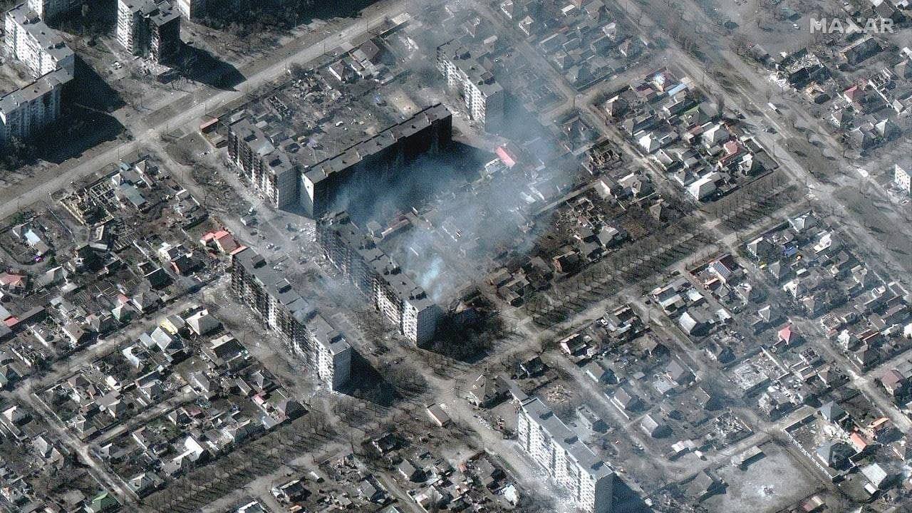 Мариуполь после обстрелов из космоса / Фото: t.me/Pravda_Gerashchenko