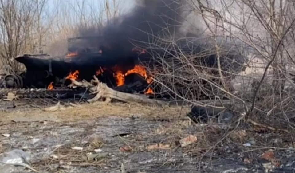 Знищена техніка російських військових / Фото: facebook.com/GeneralStaff.ua