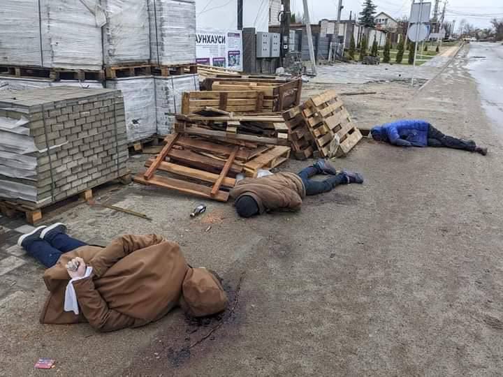 Расстрелянные мирные жители в Буче / Фото с telegram
