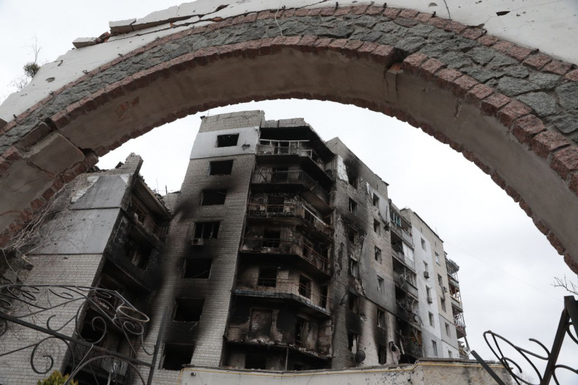 Шмигаль показав наслідки "русского міра" у Бородянці президентам Польщі, Литви, Латвії та Естонії