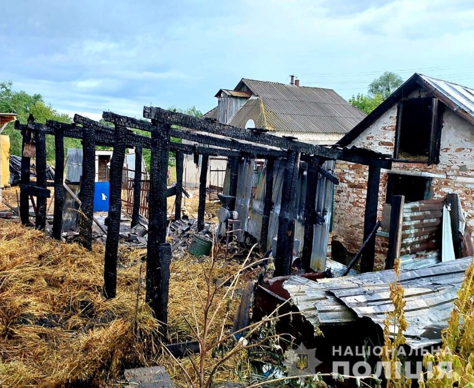 Приревновал жену: мужчина сжег более тонны сена в Киевской области