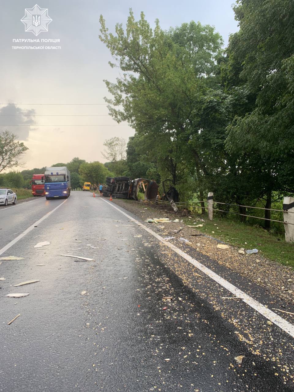 ДТП с участием грузовика в Тернопольской области: ограничен проезд по трассе М-30