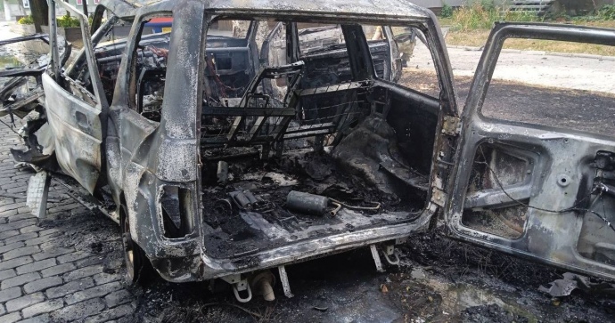 В Бердянске взорвали авто "коменданта" - фото, видео