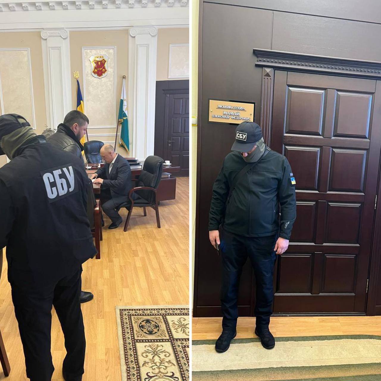 Меру Полтави Олександру Мамаю вручили підозру працівники СБУ
