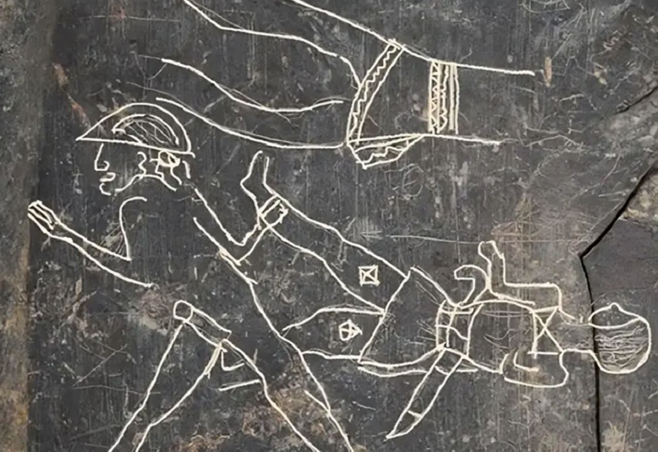 Археологи обнаружили плиту с изображением сцен воинов древнего народа Тартессос