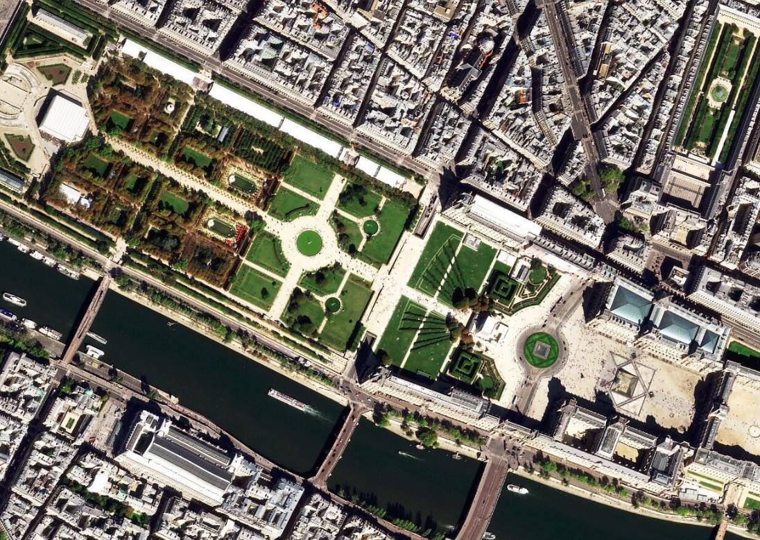 Сад Тюїльрі та територія розгалуженого Музею Лувру